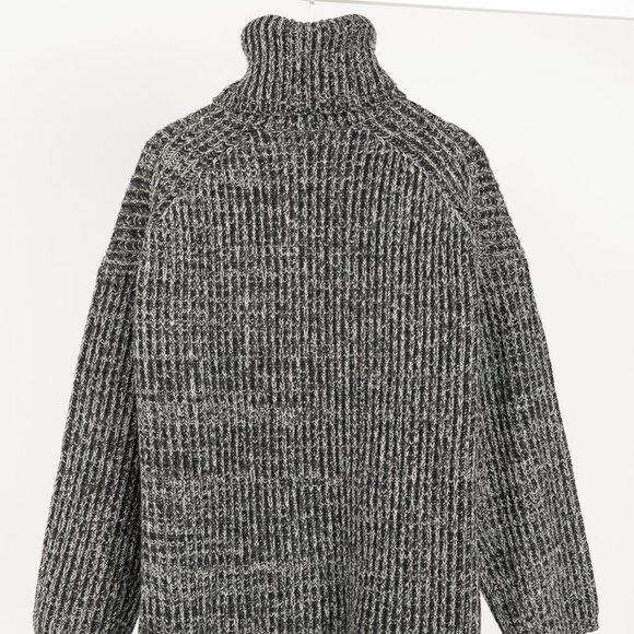 Acne Studios Grey Wool Ribbed Turtleneck Sweater - Picture 3 of 11